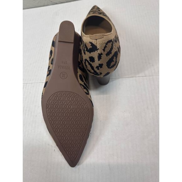 Vivaia Aria Wedge Pro Leopard Print Pointed Toe Heel Pumps Women’s EU 37.5 US 7 - Picture 3 of 4